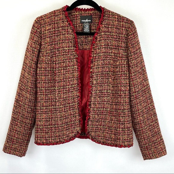 Positive Attitude Open Tweed Blazer Jacket Womens  Size 6‎ - Picture 1 of 5